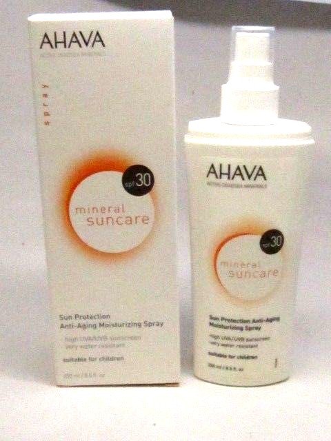 Ahava MINERAL Sun Protection Anti-Aging Moisturizing Spray SPF30 8.5 oz IN BOX