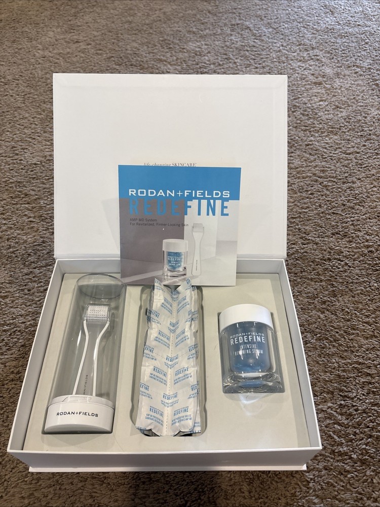 Rodan + Fields Redefine AMP MD System Anti-Aging System w/Roller Serum Purify