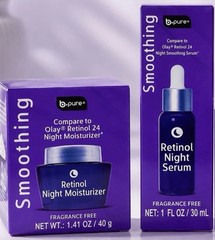 B Pure Smoothing Retinol Night Moisturizer and Retinol Night Serum
