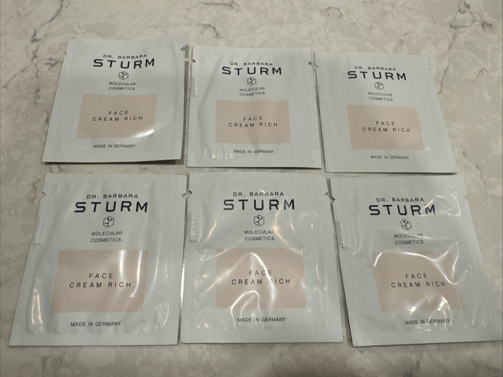 Lot Of 6 Dr. Barbara Sturm Face Cream Rich Samples Made In Germany