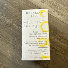 Beekman 1802 Milk Tint SPF 43 Tinted Primer Serum Rich 1.0 fl oz Exp 03/26