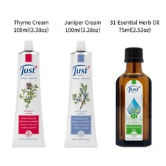 SWISS JUST Thyme+Juniper Cream+31 Essential Oil Anti Aging Therapy Body Massage