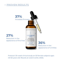 SkinovaCeuticals C E Ferulic with 20% L-Ascorbic Acid – Vitamin C Serum for Anti