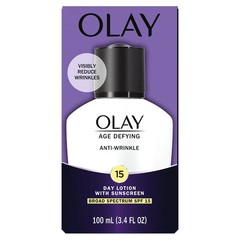 Olay Age Defying Anti-Wrinkle Day Face Lotion with Sunscreen SPF 15, 3.4 fl oz,