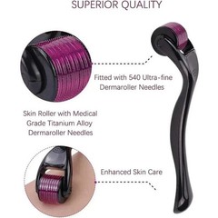 Derma Skin Roller 540 Titanium Micro Needle Anti Ageing Hair Regeneration Growth