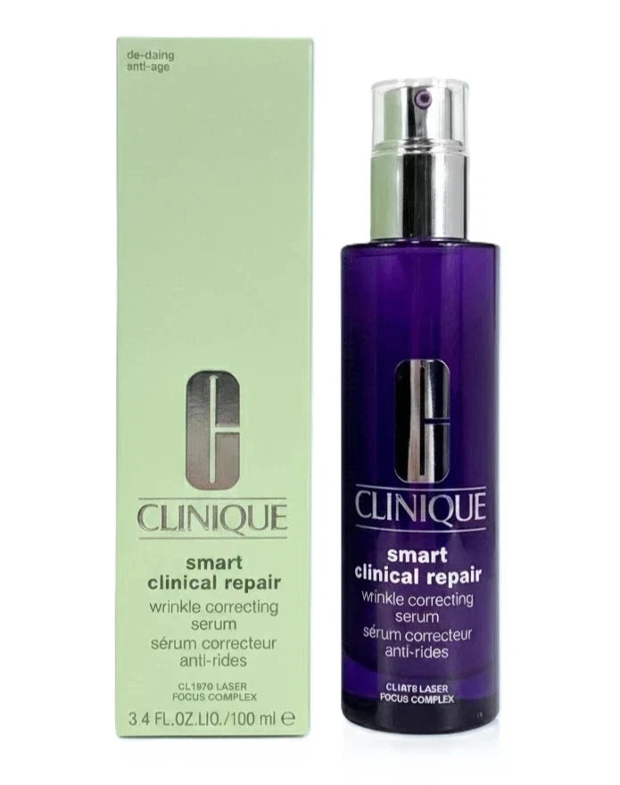 Clinique Smart Clinical Repair Wrinkle Correcting Serum 3.4 Oz/100ml Jumbo NIB