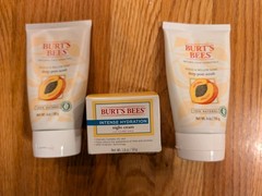 Burt’s Bees Intense Hydration Night Cream Clary Sage 1.8oz & 2 4oz Scrubs LOT