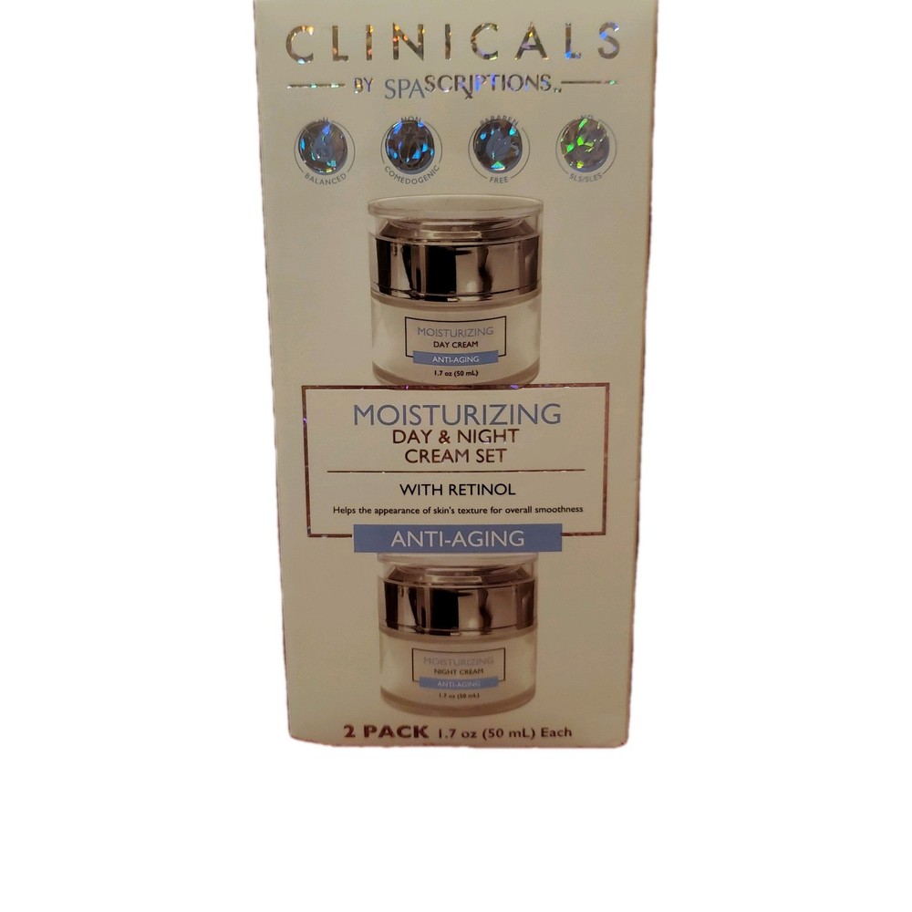 Clinicals By SpaScriptions 2 Pack Day Cream And Night Cream 1.7 Oz Each