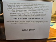 ORIGANI ERDA SOOTHING & REVIVING NIGHT CREAM BRAND NEW IN SEALED BOX 1.69 oz