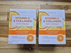 SKIN 2.0 Vitamin C & Collagen Day Cream For Face New In Box Sealed (2Pack)