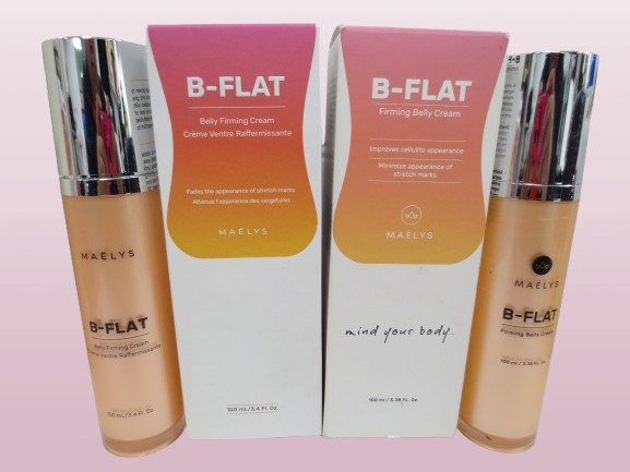 MAELYS B-FLAT FIRMING BELLY CREAM 3.4 OZ / 3.38 OZ BOXED LOT OF 2