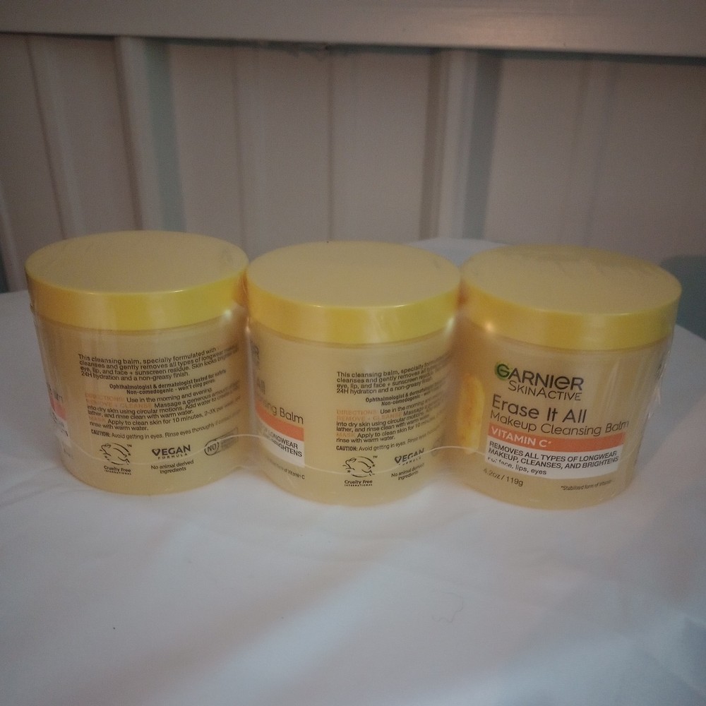 3 PACK Garnier Erase It All Vitamin C Makeup Cleanser Balm FREE FAST SHIPPING