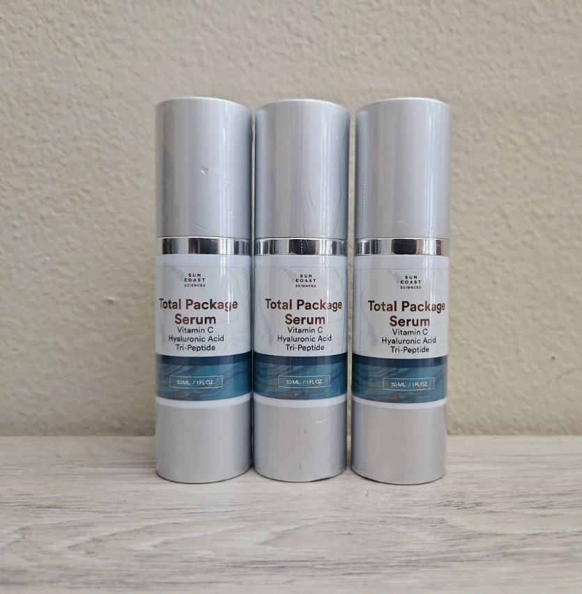 3 Pack Sun Coast 1oz Total Package Anti Aging Serum Sciences Hyaluronic