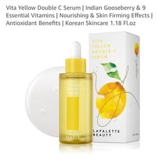Lapalette Beauty Vita Yellow Double C Serum 9-Vitamin Complex, 1.18 fl oz