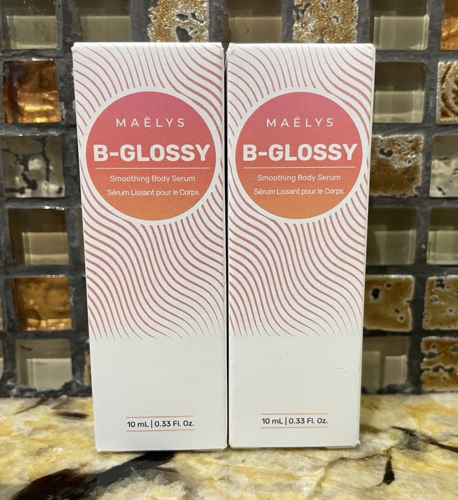 Bundle 2 Maelys B-GLOSSY Smoothing Body Serum Travel Size 0.33oz each MAËLYS