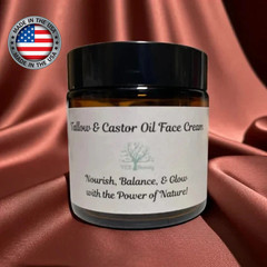 Face Cream Beef Tallow & Castor Oil | Deep Hydration | Support Skin Elasticity