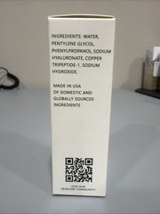 Asterwood Copper Peptides + Hyaluronic Acid Serum, Blue, 1 fl oz – Brand New