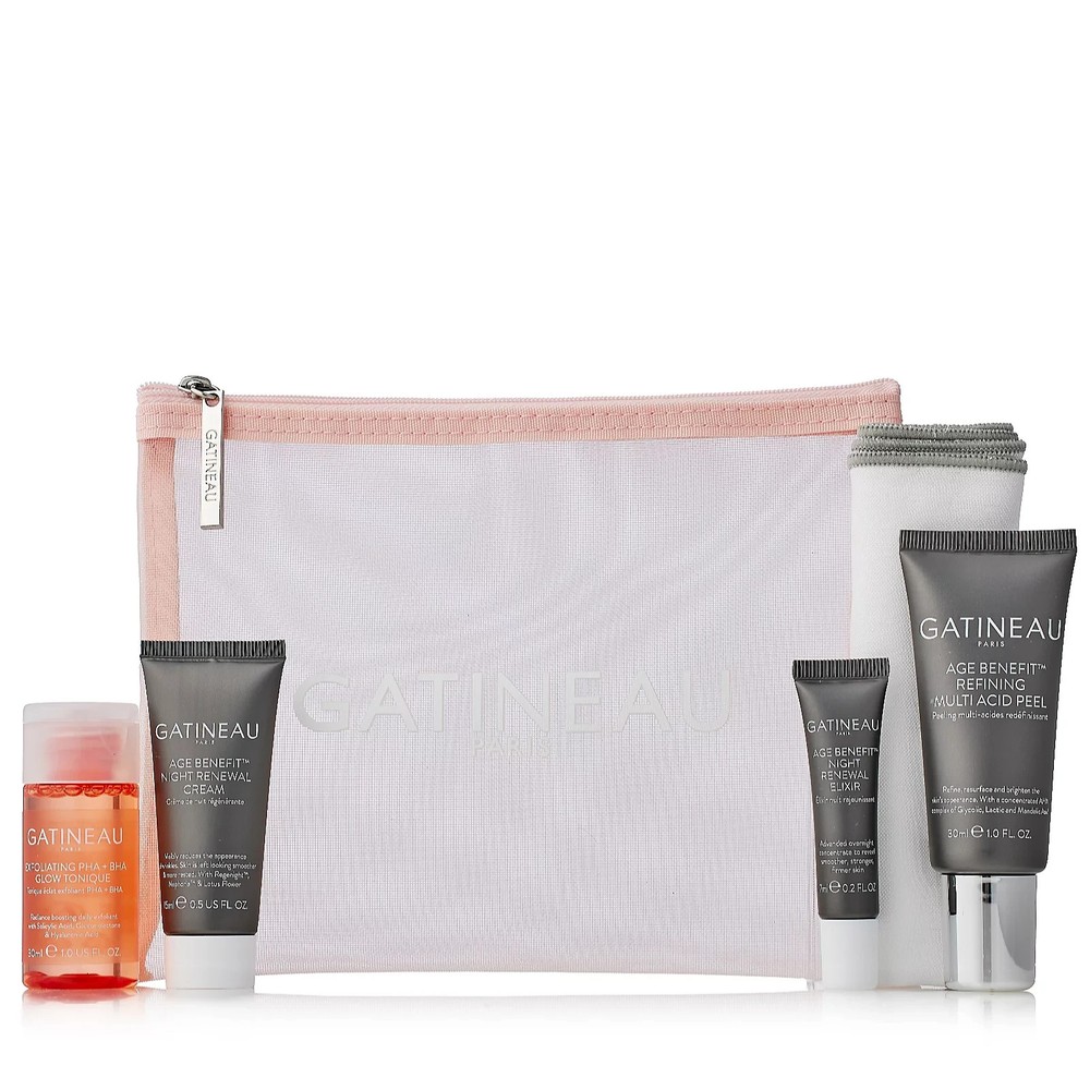 Gatineau Age Benefit Exfoliate & Glow Collection with Bag