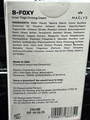 Maelys B-Foxy Inner Thigh firming cream 3.38oz NEW (In BOX)