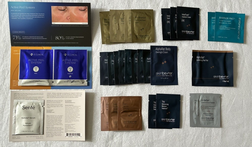 NEW SkinBetter Science Luxe Skincare Sample Packets AlphaRet Alto Advanced + +