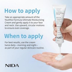 NIDA Youthful Formula Moisturizing Cream 100ml Niacinamide Hyaluronic Acid