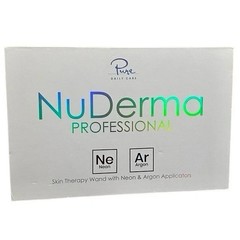 NuDerma Professional High Frequency Wand Neon & Argon Acne Anti Aging With Case