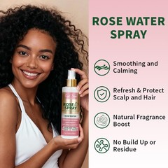 Lockmio 6.8Fl.oz Rose Water Hair Spray for Scalp 6.8 Fl Oz (Pack of 1), NO