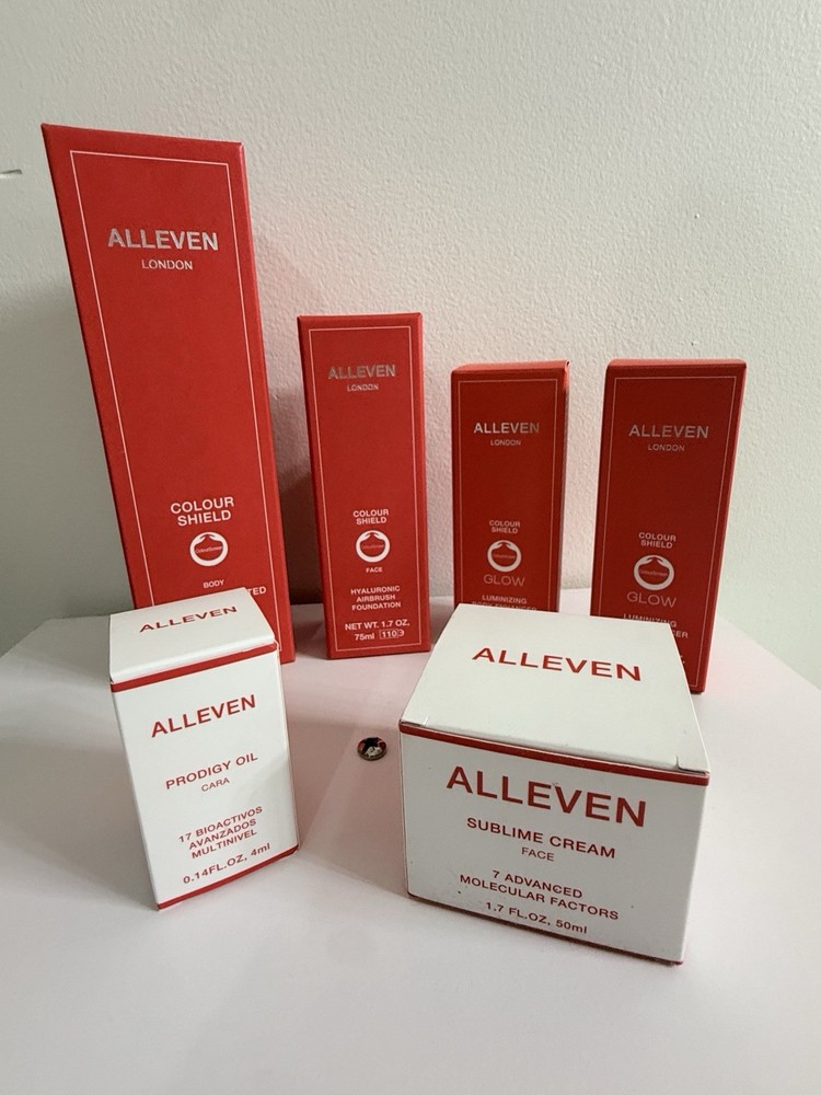 LOT 6 ALLEVEN LONDON Body Tint, Enhancer, Oil, Sublime Face Cream NEW FULL SIZE