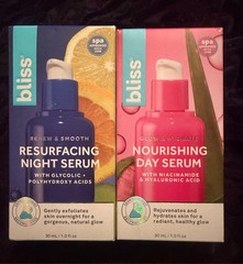 Bliss Glow & Hydrate and Renew & Smooth Day/Night Serum Set NIB