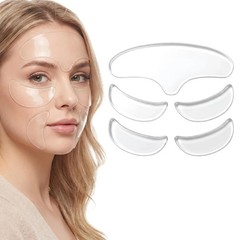 Facial Wrinkle Patches 5PCS Reusable Silicone Forehead Pads Anti Aging