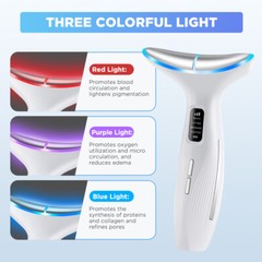 Neck Face Lifting Massager Skin Tighten Device LED and Anti Wrinkle Double Chin