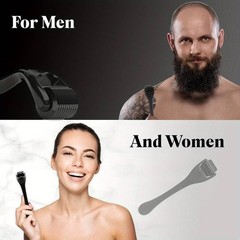 540 Titanium Derma Roller – Multi-Purpose Microneedling Tool for Face and Beard