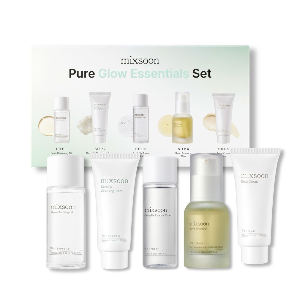 Pure Glow Essentials Set – 5-Step Skincare Kit – Travel kit, Travel size kit,…
