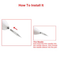 20pcs Thick Tips / 100pcs Thin Tips Replacement Pins For Laser Spot Removal Pen