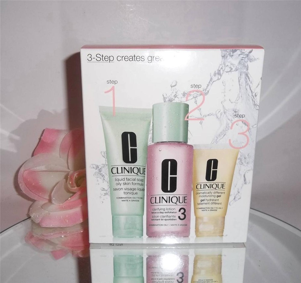 Clinique 3-Step Skin Care System Type 3 Combination Oily to Oily Skin 3pc Set