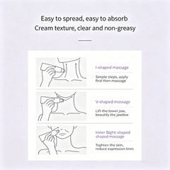 5PCS Magec Collagen Fullerene Neck Cream Firming Tightening with Roller 50g