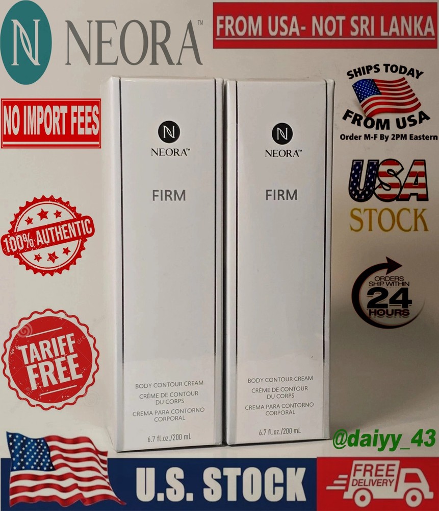 Lot of 2 – NEORA Firm Body Contour Cream – 6.7oz -New full box/Sealed!Exp. 2028