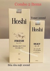 Hoshi Skin Care Japanese Technology Skin regeneration,Cleanser 100ml,Toner 100ml