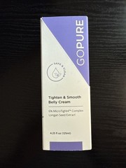 GoPure Tighten & Smooth Belly Cream – 6% MicroTight4 Complex – 4.25 fl oz – New