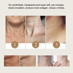 4× Anti Wrinkle Chest and Neck Silicone Pad Reusable Transparent Anti Aging Pad
