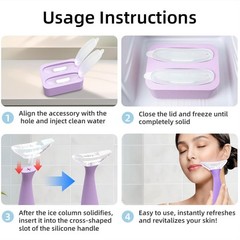Ice Roller for Face and Eye with Ice Tong, Ice Mold for Face for Women Reducing