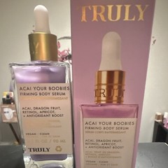 TRULY Acai Your Boobies Firming Body Serum Vegan Retinol Dragon Fruit 3.1 fl oz