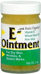 Basic Organics Natural Vitamin E Ointment For Dry Skin and Wrinkles 2 Oz 2 Pack
