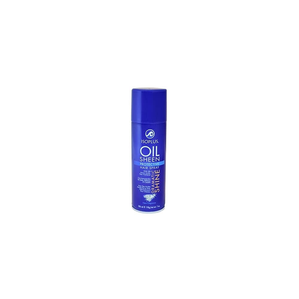 Isoplus Oil Sheen Regular Conditioning Hair Spray, 7 Ounce (Pack of 1), Blue