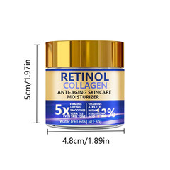 Retinol Collagen Moisturizing Cream 60g/2.12oz – Face Cream with Hyaluronic Acid