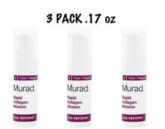 3 Pack Murad Rapid Collagen Infusion Travel Size 0.17 Oz / 5 ml