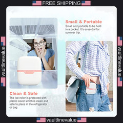 Ice Roller for Face Eyes Puffiness Relief Cooling Facial Skin Care Tool Pink