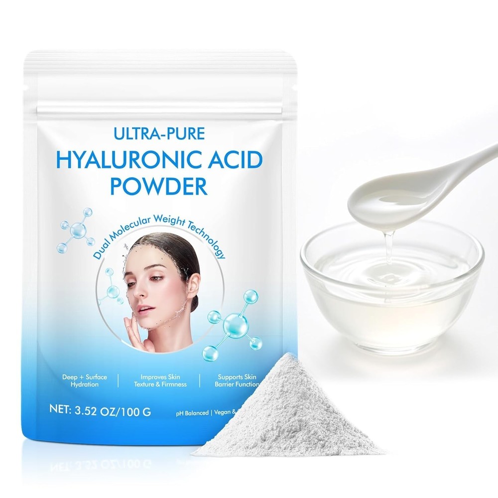 Hyaluronic Acid Serum Powder for Skin,Low and High Molecular Weight,Cosmetics Gr