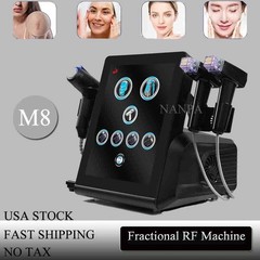 3 Handles M8 Fractional Skin Tightening R-F Facial Machine With 6 Cartridges USA