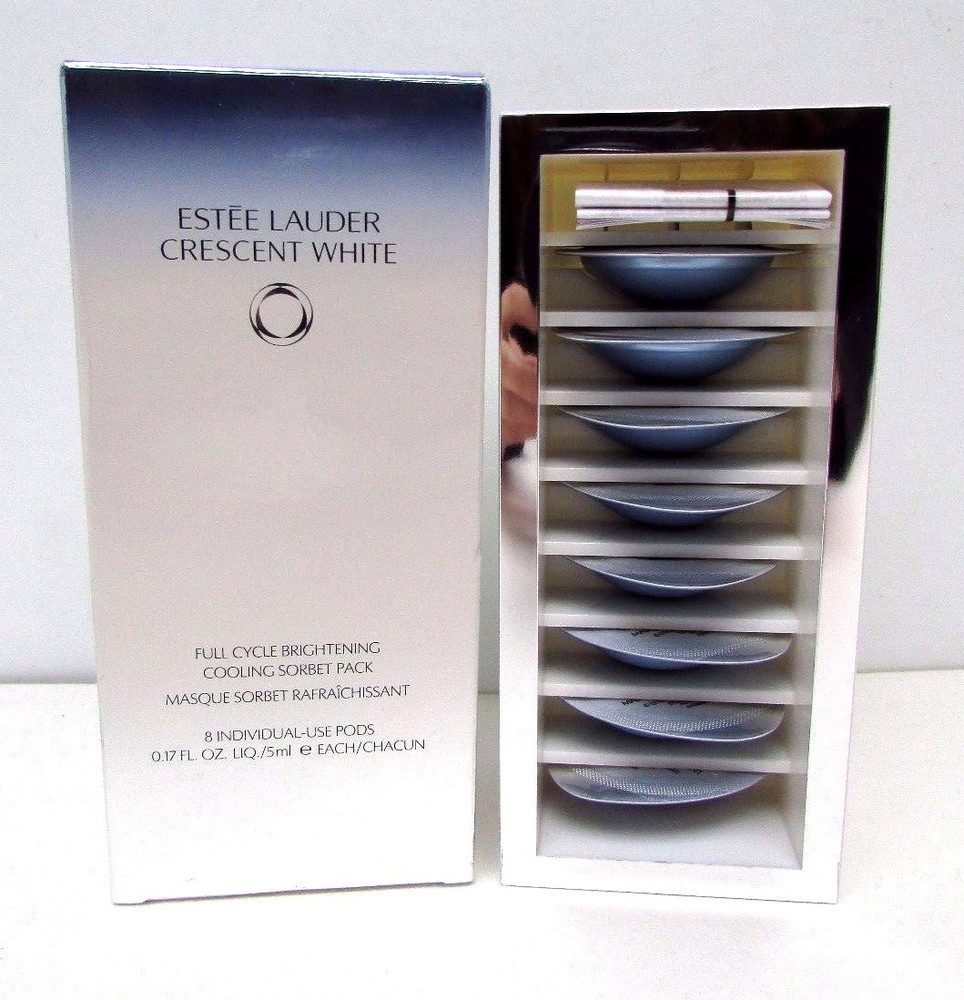Estee Lauder Crescent White Full Cycle Brightening Cooling Sorbet Pack 8 Pods